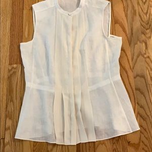 Tory Burch silk/linen sleeveless blouse
